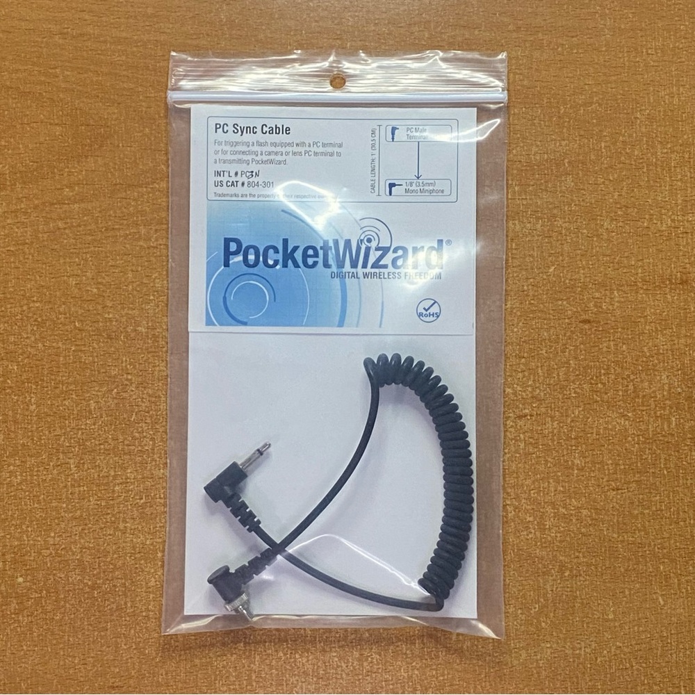 PocketWizard PC3N Coiled PC Sync Cord 3'